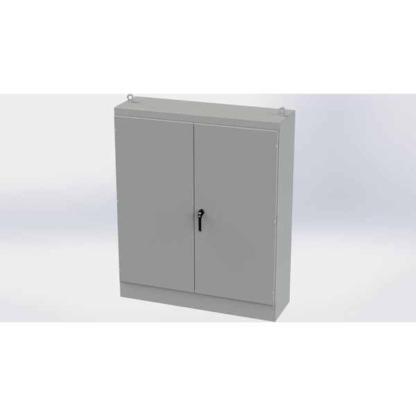 3 Point Latch with Padlock/Keylock Handle Electrical Enclosures, 72 in H, 18 in D, 60 in W